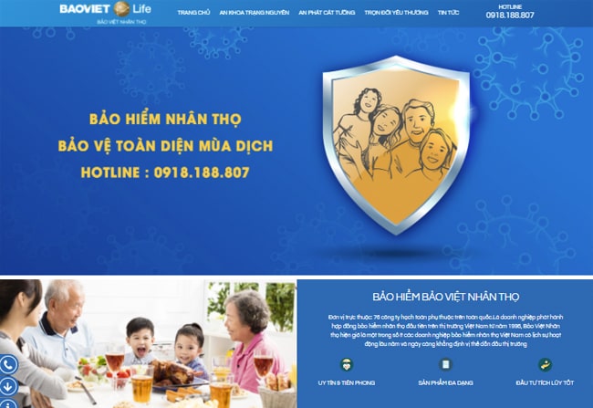 Mẫu thiết kế website bán bảo hiểm đẹp 4